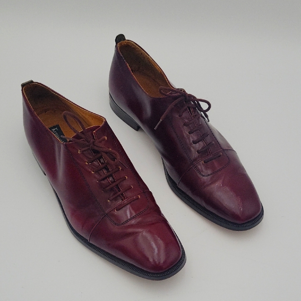 Kenneth Cole Oxblood Leather Oxfords